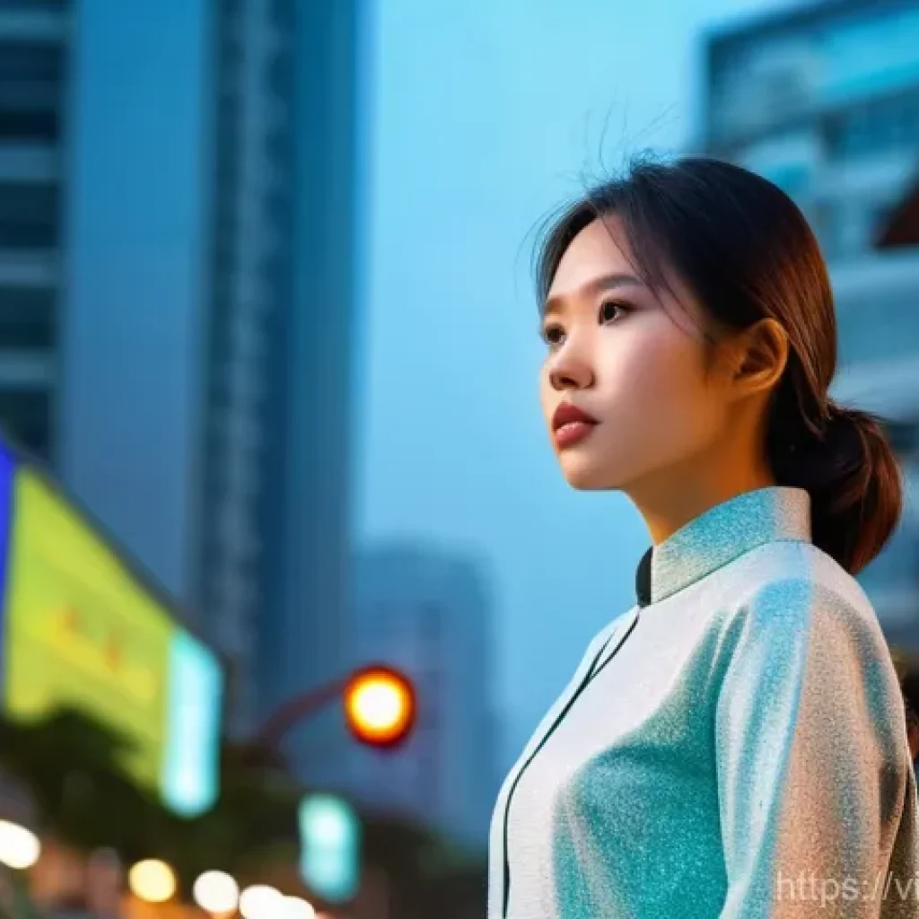 가짜뉴스의 정의와 종류 - Information Overload in a Digital Vietnamese City**

A medium shot of a young Vietnamese woman, in h...