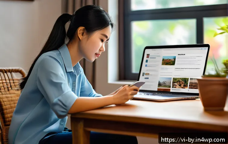 가짜뉴스와 정보의 투명성 - A detailed digital illustration of a Vietnamese young adult woman sitting at a modern desk in a cozy...